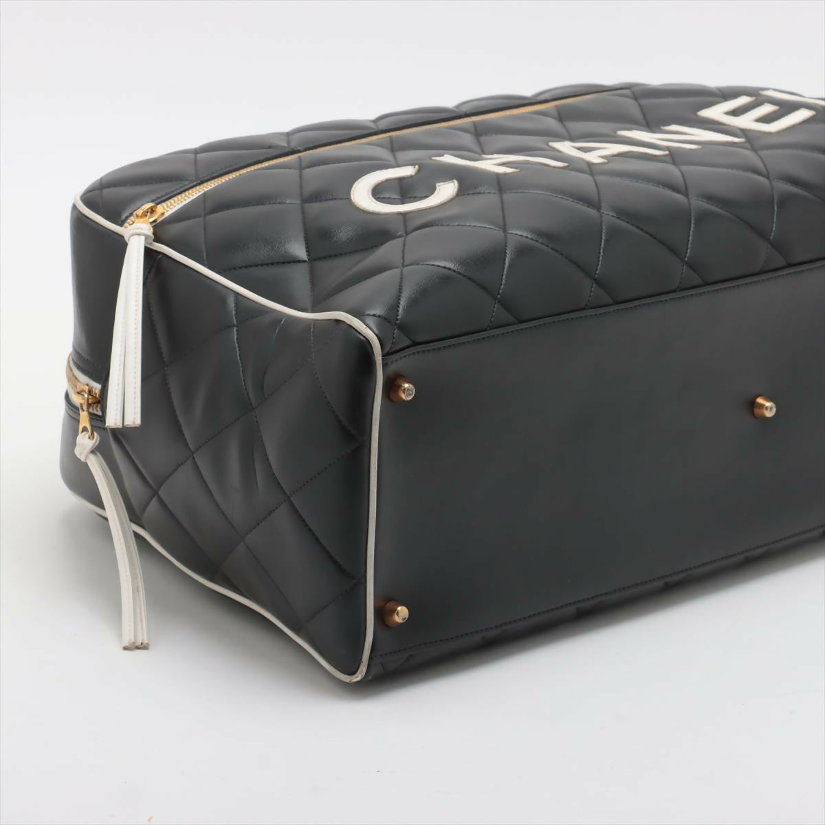 Chanel Diamond-Quilted Lamb Skin Bowling Bag