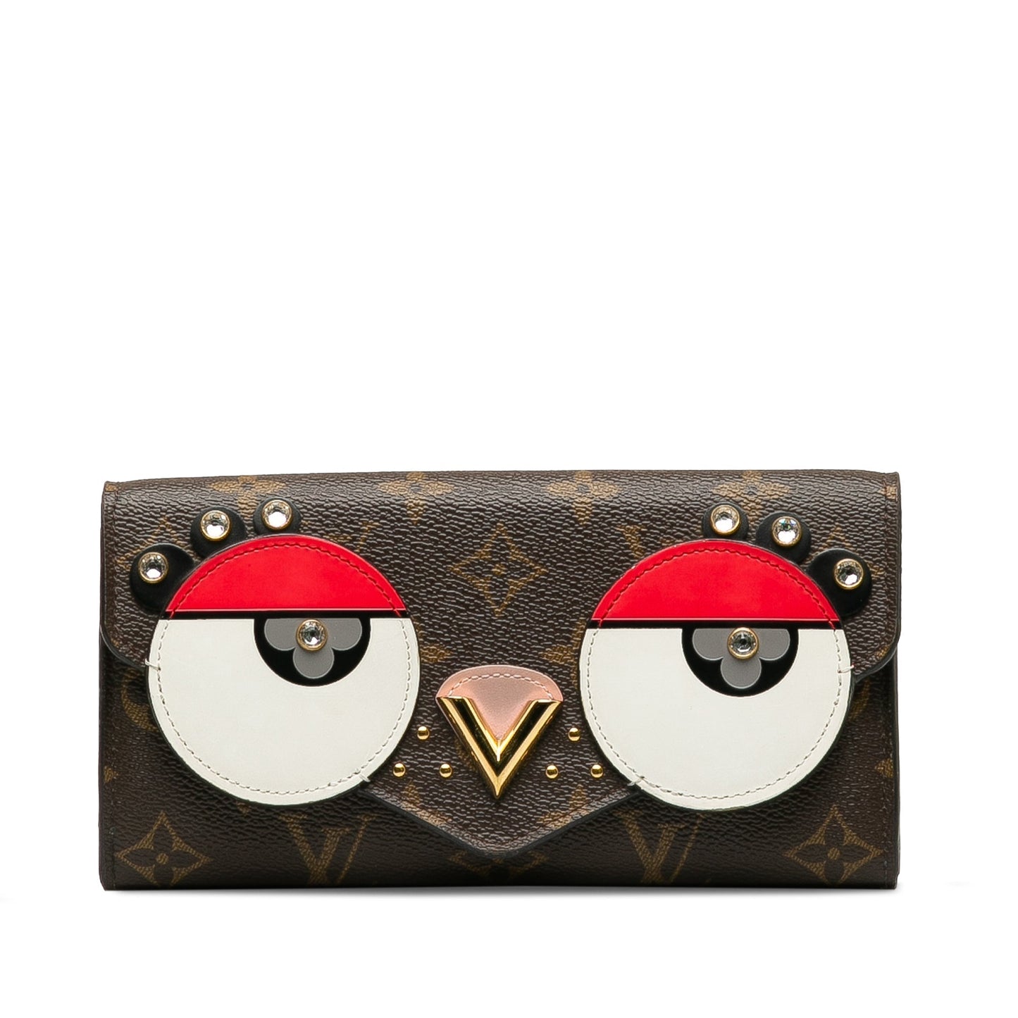 Brown Louis Vuitton Monogram Valentines Bird Sarah Wallet