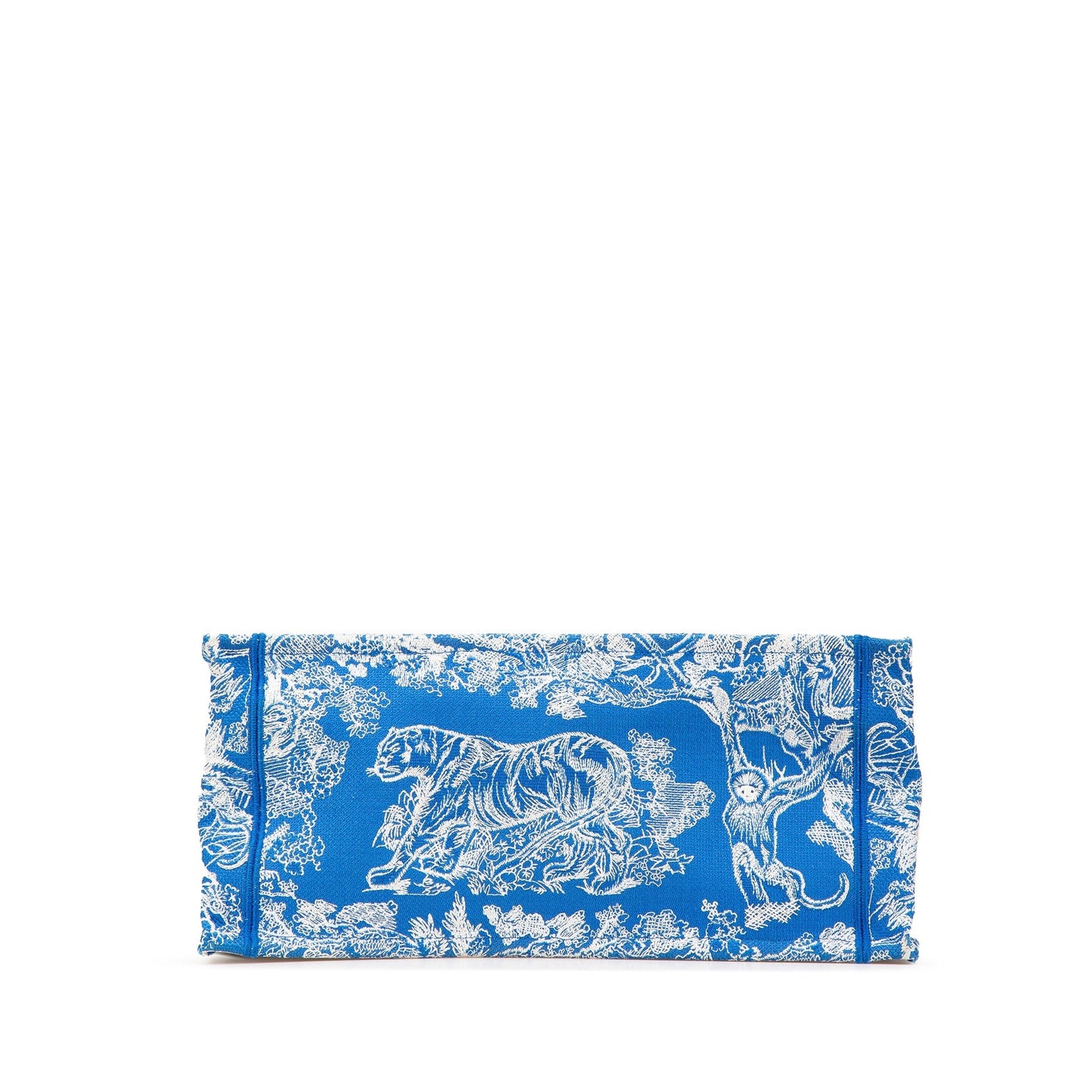 Blue Dior Medium Canvas Embroidered Dioriviera Toile De Jouy Book Tote