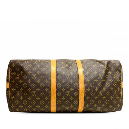Brown Louis Vuitton Monogram Keepall Bandouliere 55 Travel Bag