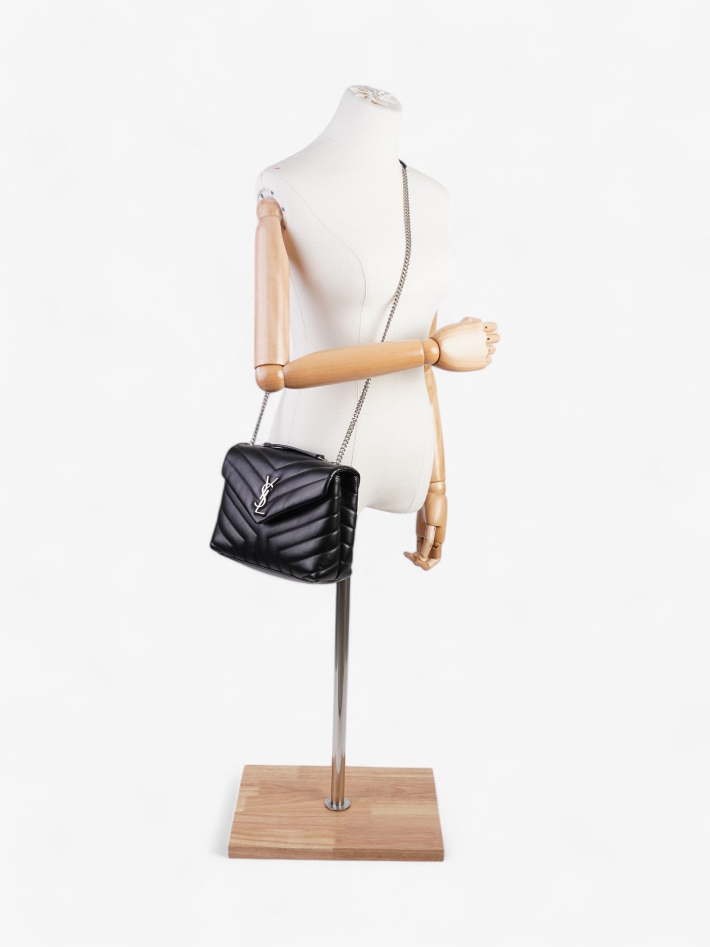 Saint Laurent Lou Leather Black Handbag Style 5