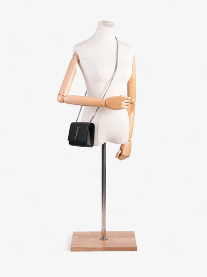 Saint Laurent Kate Leather Black Shoulder Bag Style 17