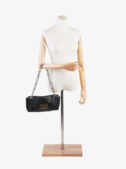 Chanel Mademoiselle Lock Flap Black Leather