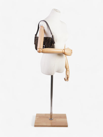 Fendi Baguette Canvas Brown Shoulder Bag Style 4