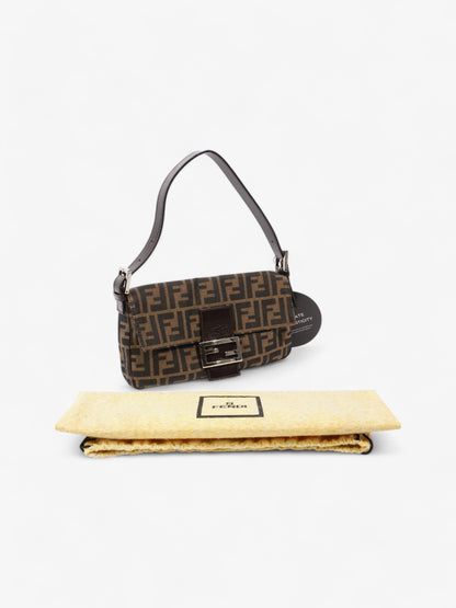 Fendi Baguette Canvas Brown Shoulder Bag Style 4