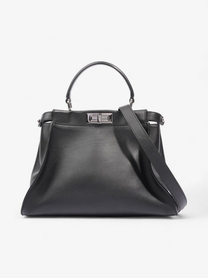 Fendi Peekaboo Black Lambskin Leather Medium