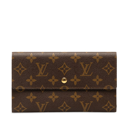 Brown Louis Vuitton Monogram Porte Tresor International Long Wallets