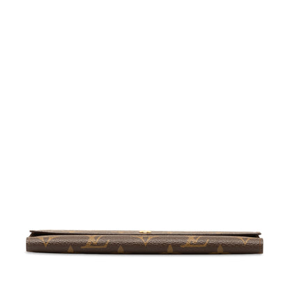 Brown Louis Vuitton Monogram Porte Tresor International Long Wallets