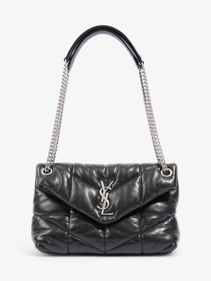 Saint Laurent Lou Lou Puffer Black Lambskin Leather Small