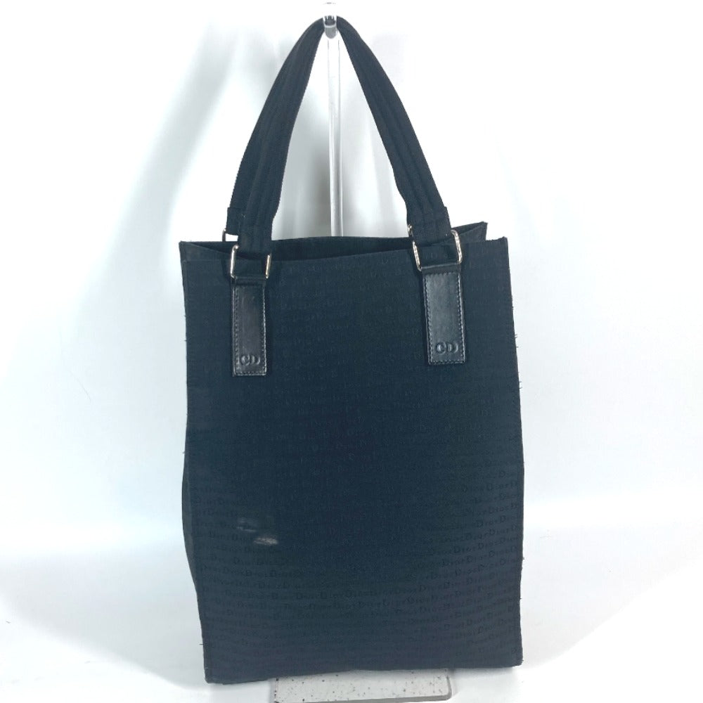 Dior Tote Bag Leather / canvas black Vertical all-logo Women