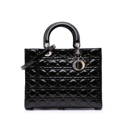 Dior Lady Dior Cannage Black Handbag Style 8