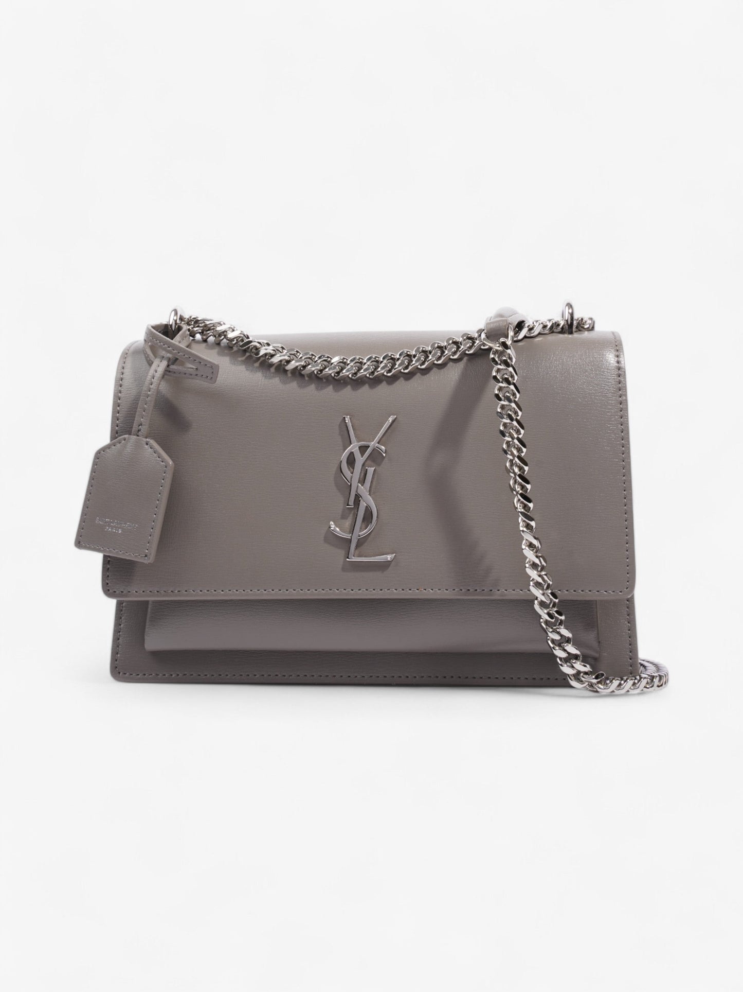 Saint Laurent Sunset Grey Calfskin Leather Medium