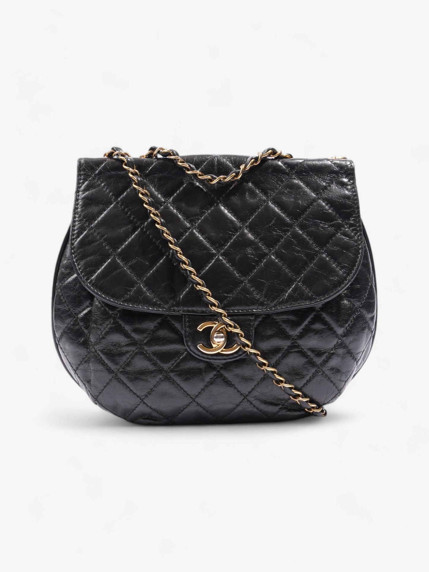 Chanel Dubai Black Calfskin Leather Medium