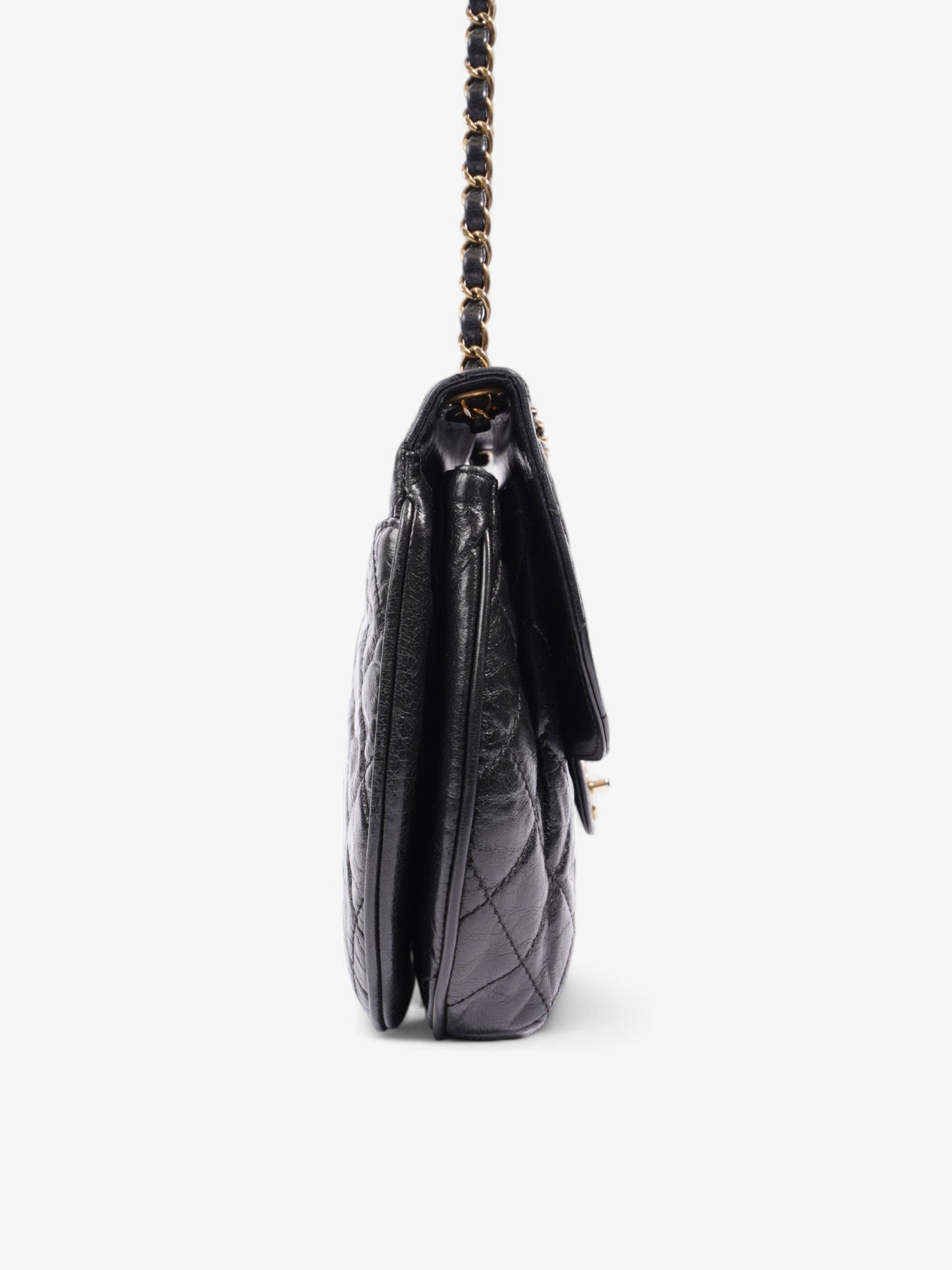 Chanel Dubai Black Calfskin Leather Medium