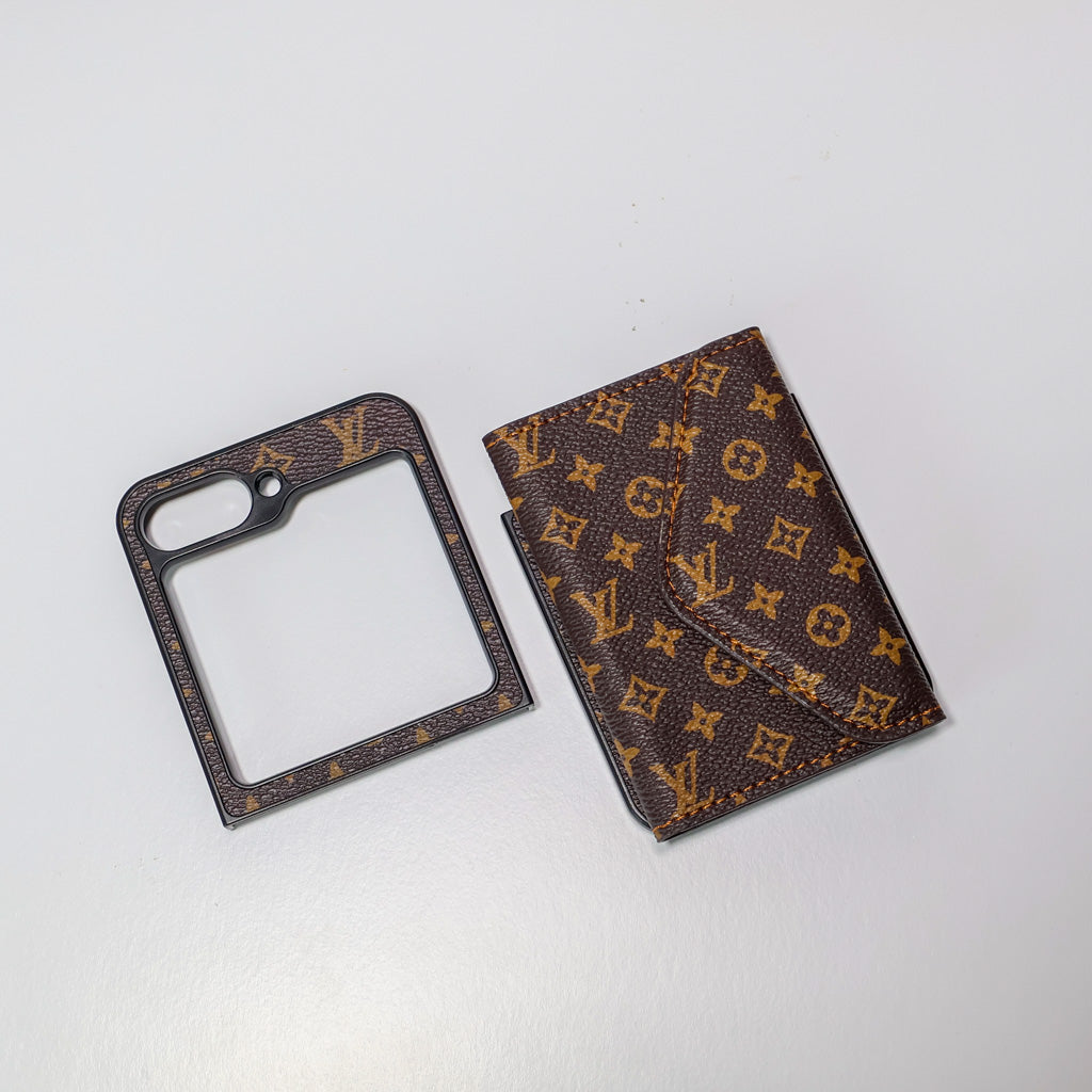 Z Flip LV Case Wallet Style For 3 4 5 6 7 Series