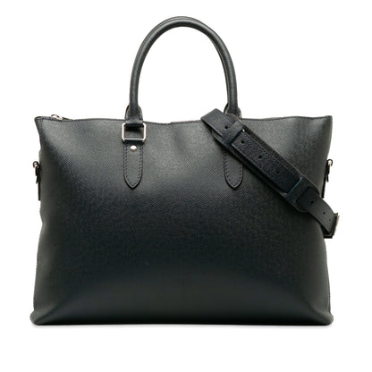 Blue Louis Vuitton Taiga Anton Soft Briefcase Business Bag