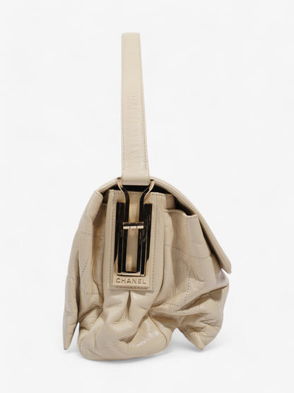 Chanel 2 55 Cream Lambskin Leather