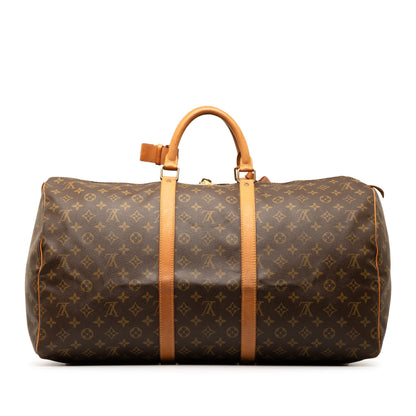 Brown Louis Vuitton Monogram Keepall 50 Travel Bag
