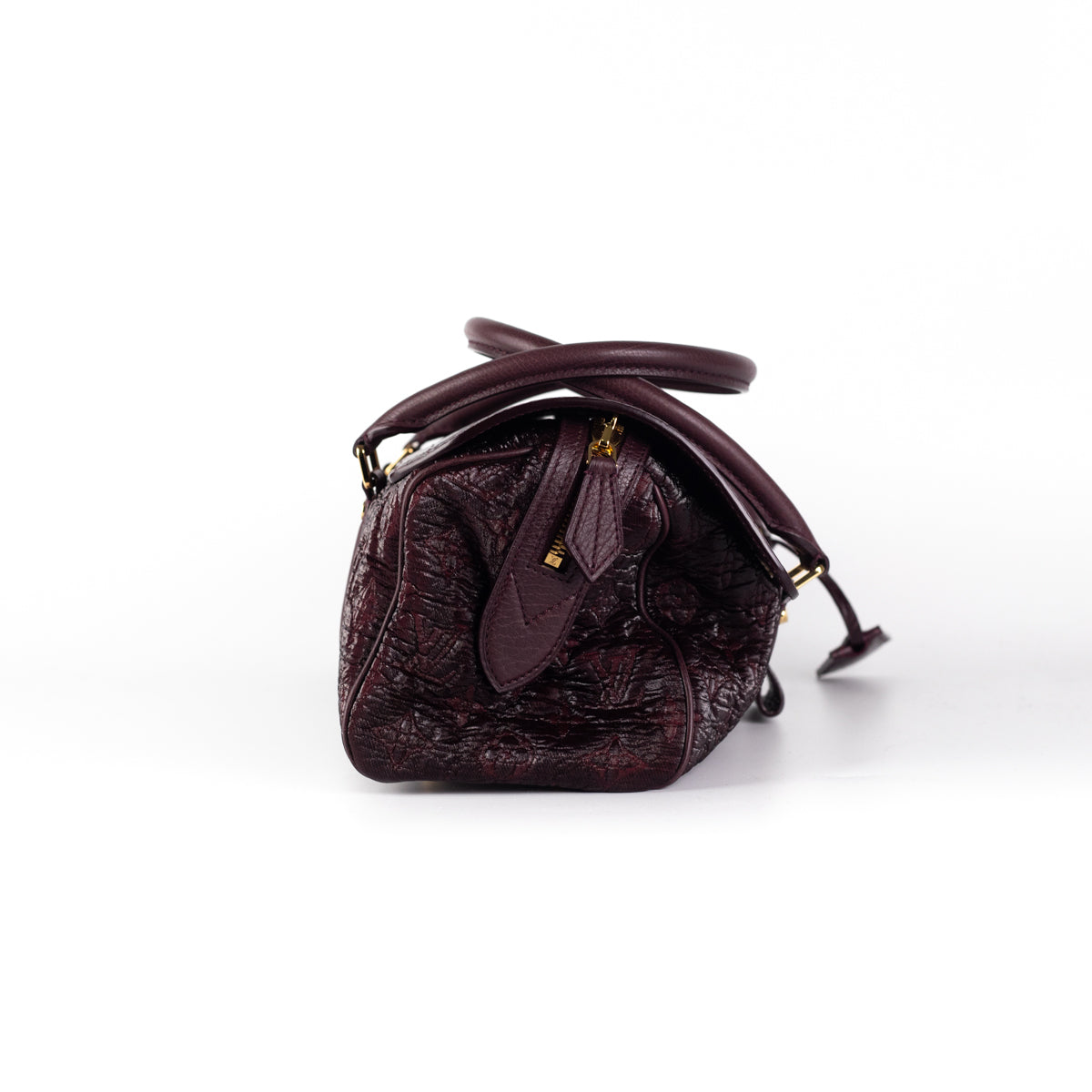 Louis Vuitton Seasonal Tubular Bag Burgundy Croc Embossed