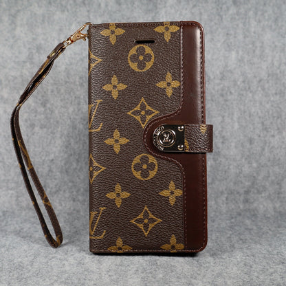 LV Monogram Leather Phone Case for Samsung Galaxy S22  S25