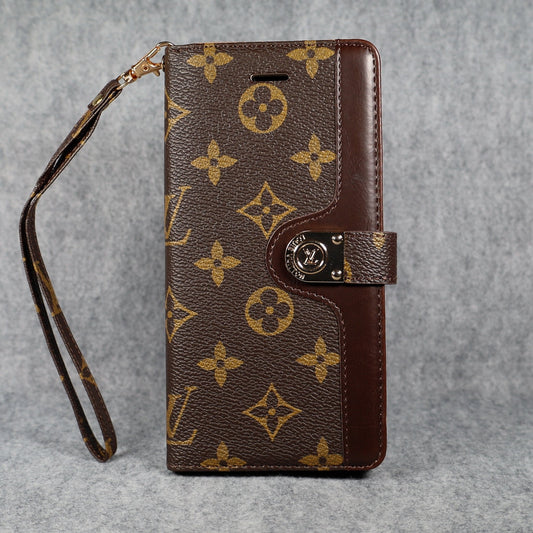 LV Monogram Leather Phone Case for Samsung Galaxy S22  S25