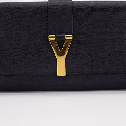 Saint Laurent Luxury Leather Black Clutch Black