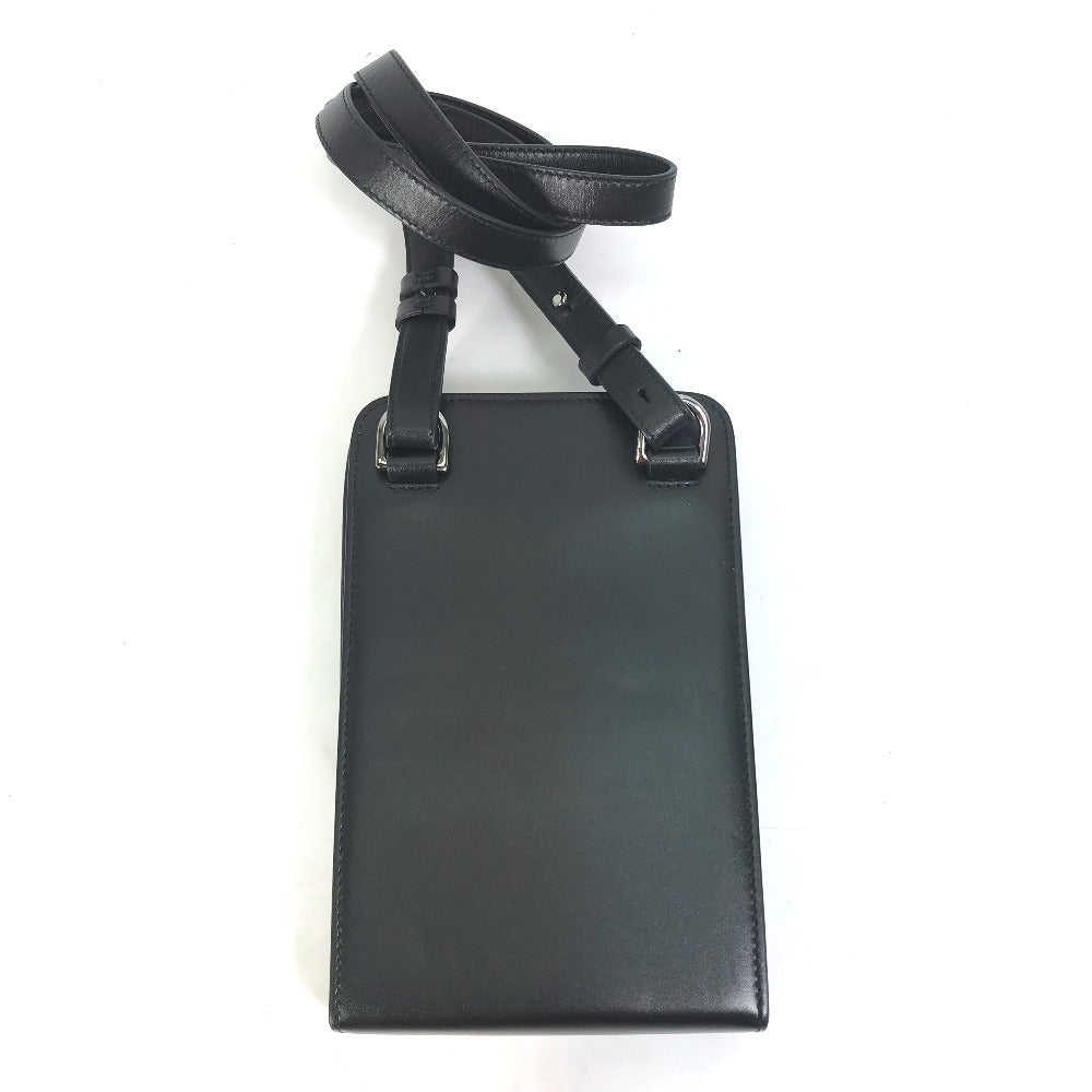 Christian Dior Shoulder Bag leather black pochette bag crossbody Phone case mens