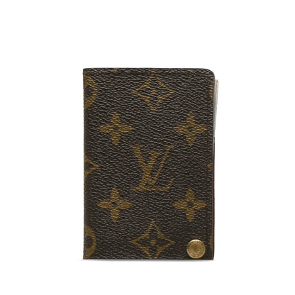 Brown Louis Vuitton Monogram Porte-Cartes Credit Pression Card Holder