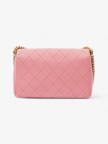 Chanel Quilted Crossbody Bag Pink Calfskin Leather