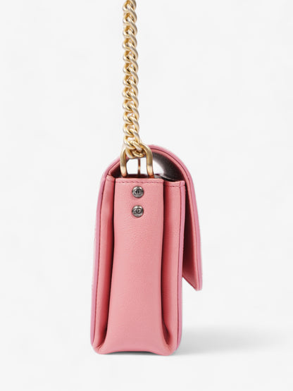 Chanel Quilted Crossbody Bag Pink Calfskin Leather