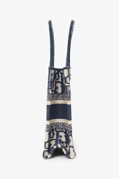 Christian Dior 2020 Navy Oblique Mini Book Tote