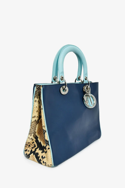 Dior Diorissimo Leather Blue Clutch