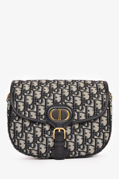 Christian Dior Blue Oblique Medium Bobby Bag