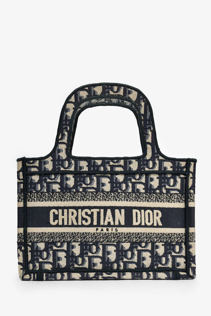 Dior Book Tote Oblique Navy Tote Bag