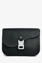 Christian Dior Black Grained Leather Saddle Pouch Mens