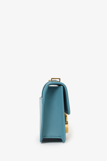 Christian Dior Blue Leather Montagine Micro Crossbody