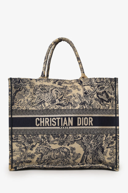 Dior Book Tote Leather Tote Bag Beige