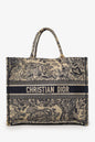 Dior Book Tote Leather Tote Bag Beige