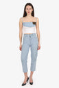 Fendi Blue Denim Zucca Print High Waisted Jeans Size 28