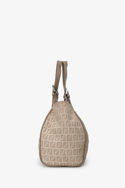 Fendi Beige FF Zucca Canvas Hobo Shoulder Bag