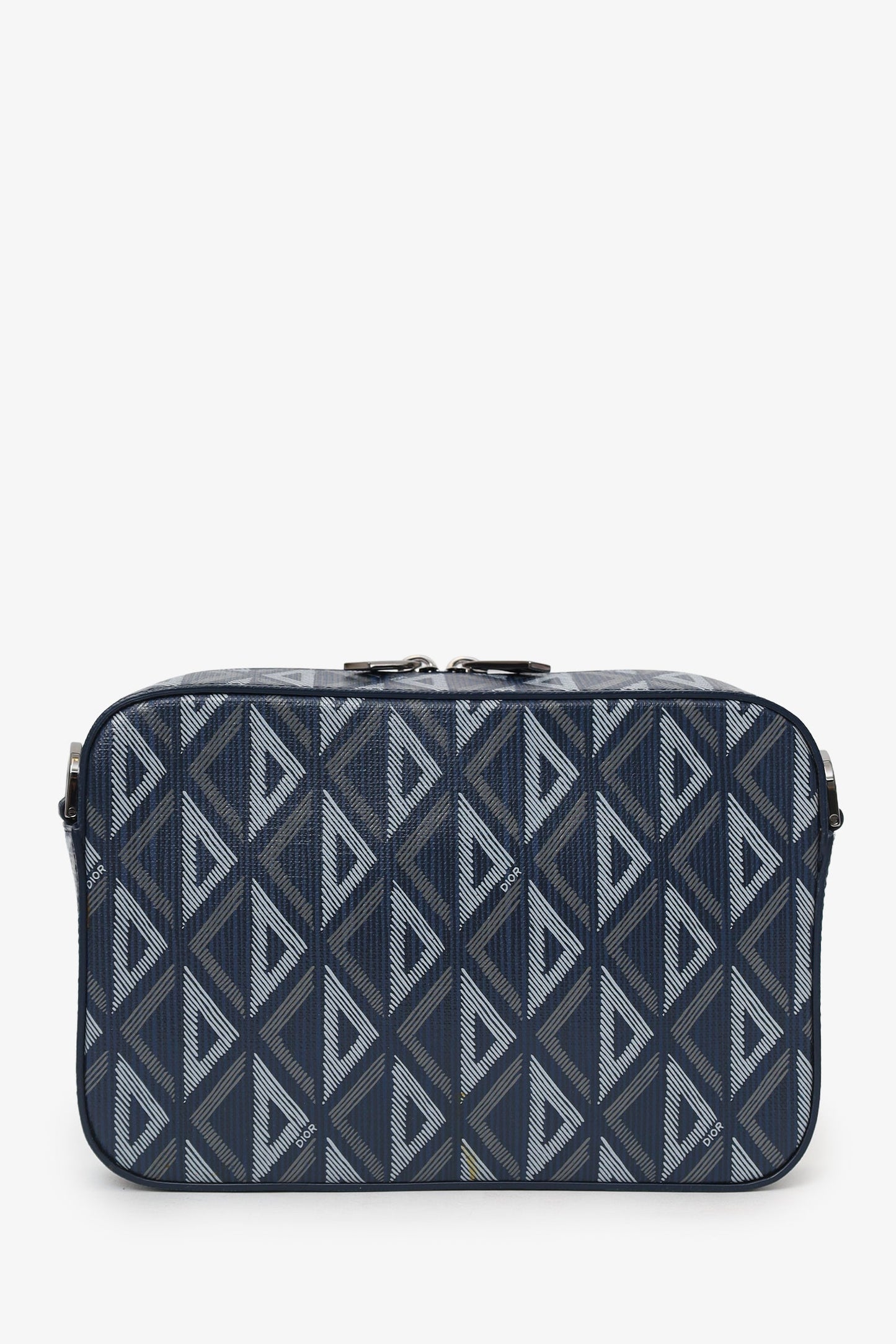 Christian Dior 2023 Navy Coated Canvas Cd Diamond Safari Messenger