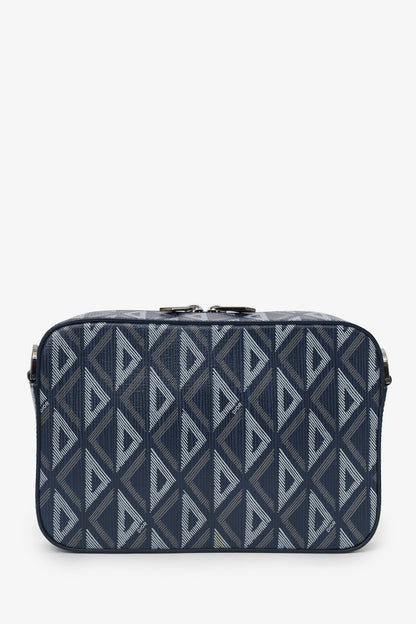 Christian Dior 2023 Navy Coated Canvas Cd Diamond Safari Messenger