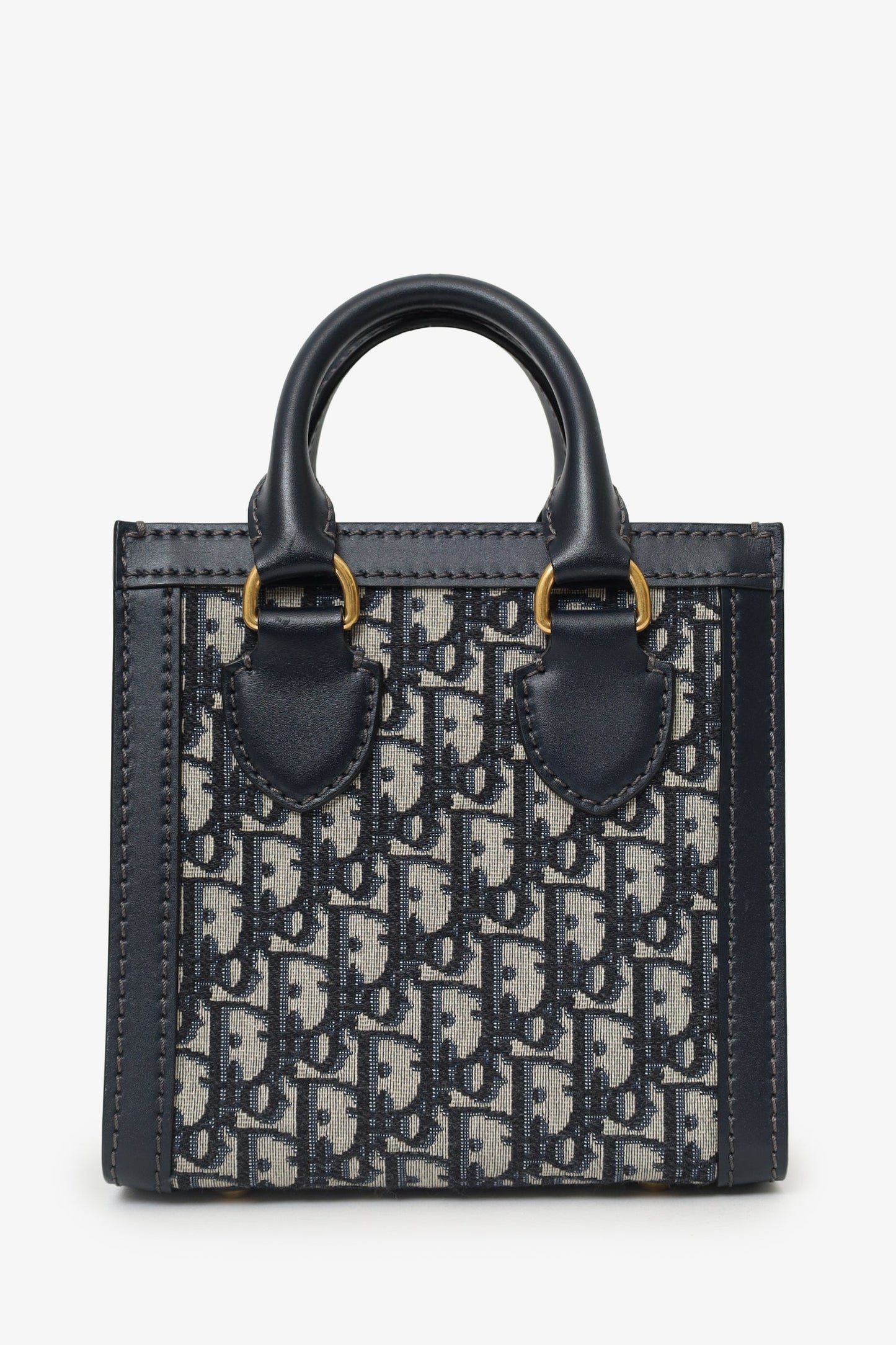 Dior Oblique Leather Navy Tote Bag