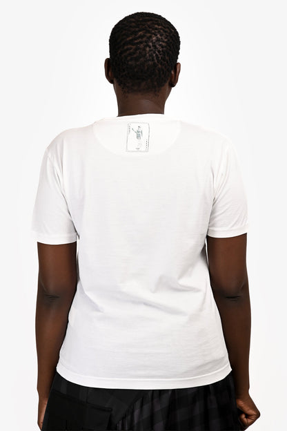 Fendi White Cotton 'Jokarl' Graphic T-Shirt Size L