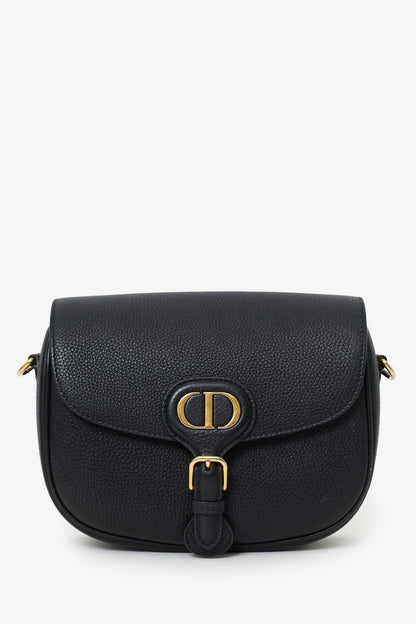 Christian Dior Black Leather Medium Bobby Bag