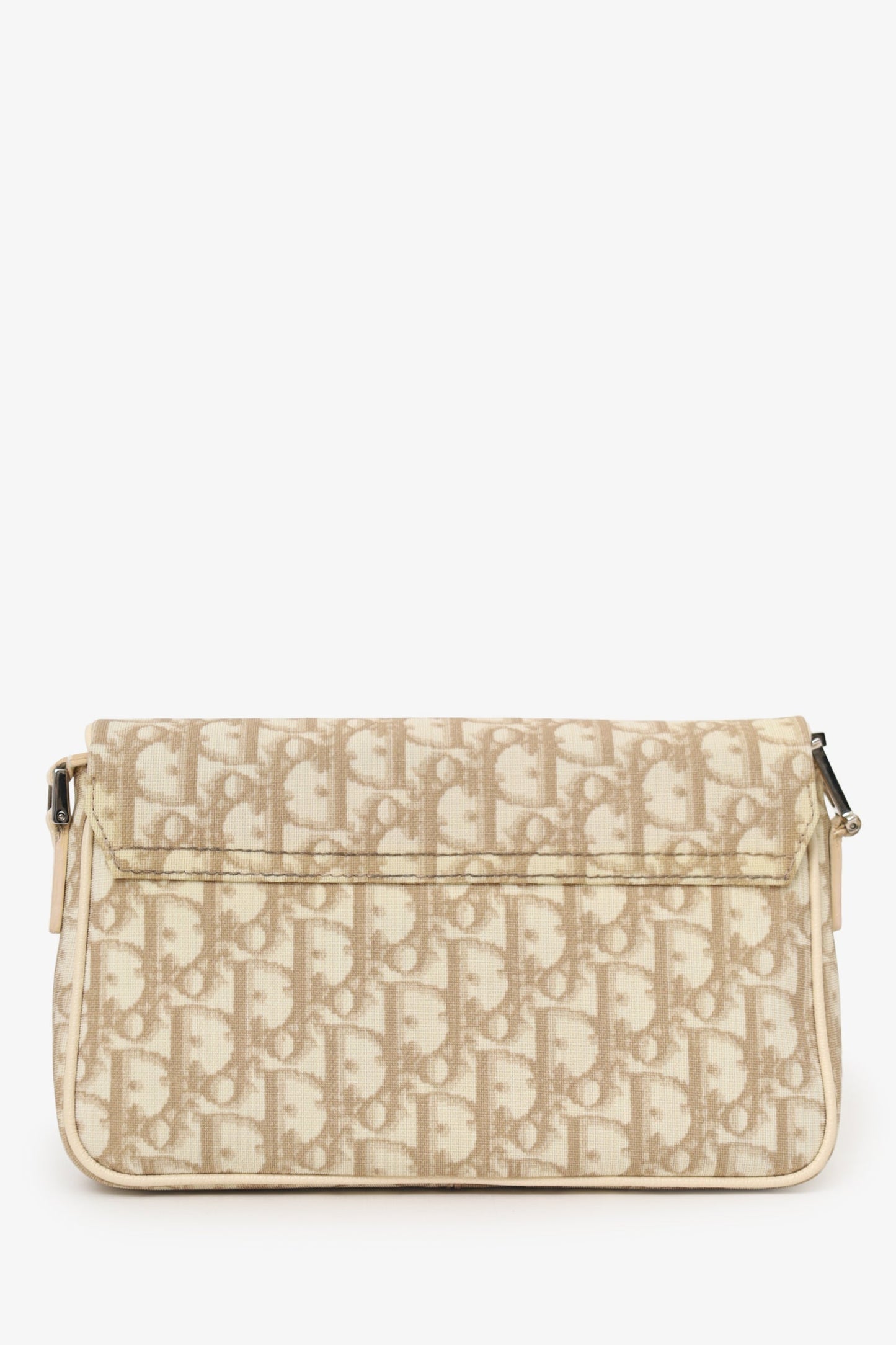 Christian Dior By John Galliano 2005 Beige Diorissimo Floral Crossbody Bag