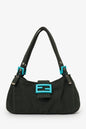 Fendi Green/Blue Jersey Double Strap Mama Baguette Bag