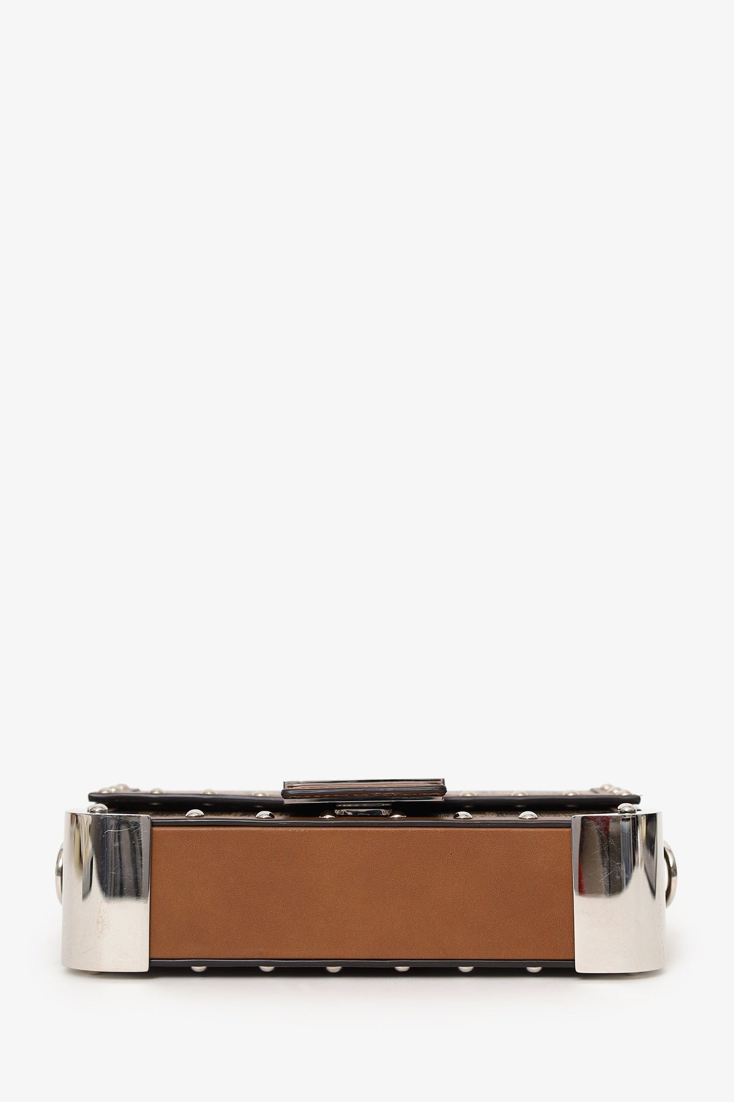 Fendi 2020 Brown FF 1974 Baguette Trunk Bag