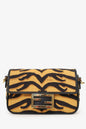 Fendi 2021 Tiger Embroidered Canvas Baguette Bag