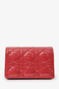Christian Dior 2021 Pink Patent Leather Nano Lady Dior Chain Pouch